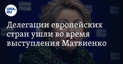 Валентин Матвиенко - Делегации европейских стран ушли во время выступления Матвиенко - ura.news - Россия - Польша - Афины