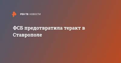 ФСБ предотвратила теракт в Ставрополе - ren.tv - Россия