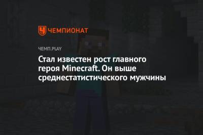 Стал известен рост главного героя Minecraft. Он выше среднестатистического мужчины - championat.com