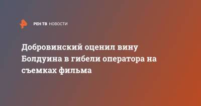 Алек Болдуин - Александр Добровинский - Галина Хатчинс - Добровинский оценил вину Болдуина в гибели оператора на съемках фильма - ren.tv