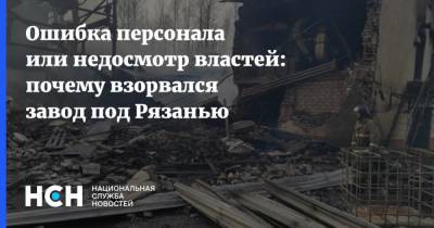 Ошибка персонала или недосмотр властей: почему взорвался завод под Рязанью - nsn.fm - Рязанская обл. - Рязань