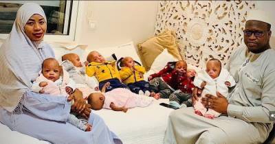 Женщина в Марокко родила девять детей: семейству впервые разрешили сфотографироваться вместе - focus.ua - Украина - Марокко - Мали