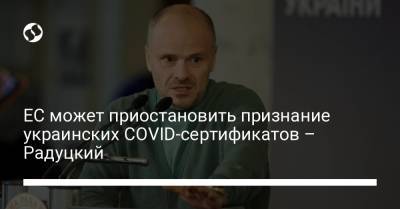Михаил Радуцкий - ЕС может приостановить признание украинских COVID-сертификатов – Радуцкий - liga.net - Украина