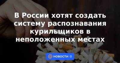 В России хотят создать систему распознавания курильщиков в неположенных местах - news.mail.ru - Россия
