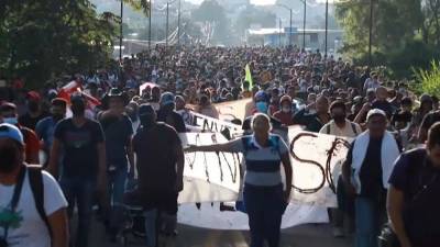Мексика: марш мигрантов - ru.euronews.com - Россия - Колумбия - Франция - Эстония - Мексика - Афганистан - Мехико - Гондурас - Гватемала