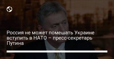 Владимир Путин - Дмитрий Песков - Россия не может помешать Украине вступить в НАТО – пресс-секретарь Путина - liga.net - Россия - Украина