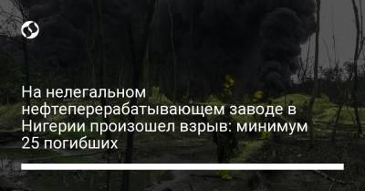 На нелегальном нефтеперерабатывающем заводе в Нигерии произошел взрыв: минимум 25 погибших - liga.net - Россия - Украина - Рязань - Нигерия