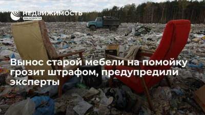 Эксперты Митева и Мамчур: вынос на помойку старой мебели и громоздких предметов грозит штрафом - realty.ria.ru - Москва - Россия