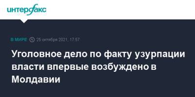 Домника Маноле - Уголовное дело по факту узурпации власти впервые возбуждено в Молдавии - interfax.ru - Москва - Молдавия