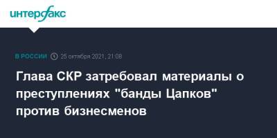 Александр Бастрыкин - Глава СКР затребовал материалы о преступлениях "банды Цапков" против бизнесменов - interfax.ru - Москва - Россия - Краснодарский край - Ростовская обл.