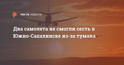Два самолета не смогли сесть в Южно-Сахалинске из-за тумана - ren.tv - Москва - Россия - Новосибирск - Хабаровск - Южно-Сахалинск