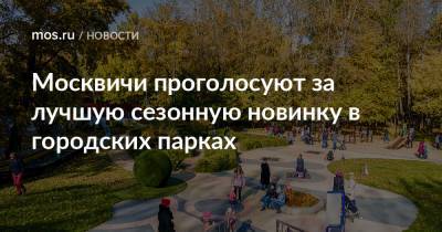 Москвичи проголосуют за лучшую сезонную новинку в городских парках - mos.ru - Москва - Благоустройство