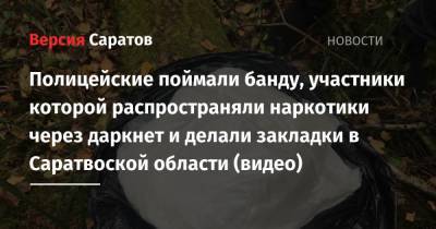 Полицейские поймали банду, участники которой распространяли наркотики через даркнет и делали закладки в Саратвоской области (видео) - nversia.ru - Россия - Санкт-Петербург - Самара - окр.Приволжский