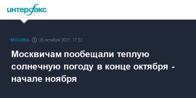 Роман Вильфанд - Москвичам пообещали теплую солнечную погоду в конце октября - начале ноября - interfax.ru - Москва - Россия
