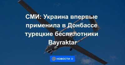 Петр Порошенко - Юрий Бутусов - СМИ: Украина впервые применила в Донбассе турецкие беспилотники Bayraktar - news.mail.ru - Украина