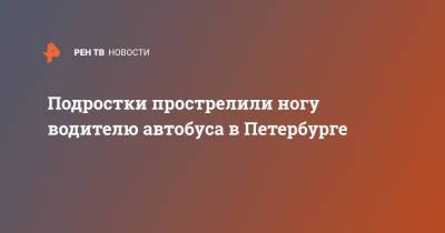 Подростки прострелили ногу водителю автобуса в Петербурге - ren.tv - Санкт-Петербург