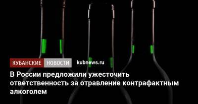 Владимир Колокольцев - В России предложили ужесточить ответственность за отравление контрафактным алкоголем - kubnews.ru - Россия