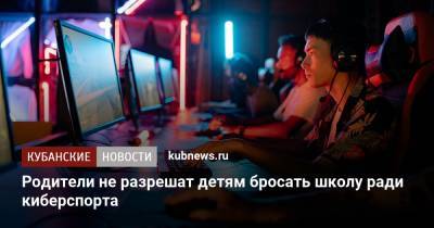 Родители не разрешат детям бросать школу ради киберспорта - kubnews.ru - Россия