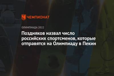 Станислав Поздняков - Поздняков назвал число российских спортсменов, которые отправятся на Олимпиаду в Пекин - championat.com - Россия - Китай - Токио - Пекин