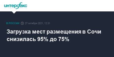 Алексей Копайгородский - Загрузка мест размещения в Сочи снизилась 95% до 75% - interfax.ru - Москва - Сочи