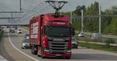 Подобно троллейбусу: в Германии тестируют необычные грузовые электрокары (видео) - focus.ua - Украина - Германия