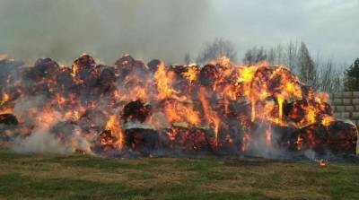 В Шкловском районе огонь уничтожил 280 т соломы - belta.by - Белоруссия - район Шкловский - Шклов