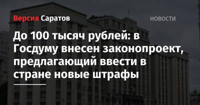 До 100 тысяч рублей: в Госдуму внесен законопроект, предлагающий ввести в стране новые штрафы - nversia.ru - Россия - Германия