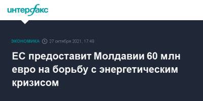 Наталья Гаврилица - ЕС предоставит Молдавии 60 млн евро на борьбу с энергетическим кризисом - interfax.ru - Москва - Молдавия - Ляйен