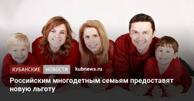 Ирина Волынец - Российским многодетным семьям предоставят новую льготу - kubnews.ru - Москва - Россия - респ. Татарстан