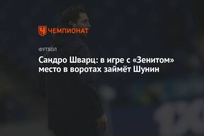 Арина Лаврова - Сандро Шварц - Сандро Шварц: в игре с «Зенитом» место в воротах займёт Шунин - championat.com - Москва