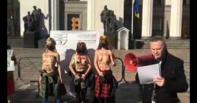 Виктор Янукович - Возле Верховной Рады полиция задержала активисток FEMEN, которые присоединились к акции против «тарифного геноцида» - kp.ua - Украина