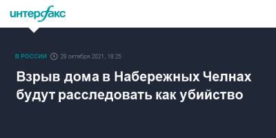 Взрыв дома в Набережных Челнах будут расследовать как убийство - interfax.ru - Москва - Набережные Челны