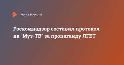 Роскомнадзор составил протокол на "Муз-ТВ" за пропаганду ЛГБТ - ren.tv - Россия