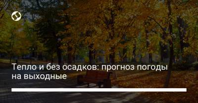 Тепло и без осадков: прогноз погоды на выходные - liga.net - Украина - Винницкая обл. - Закарпатская обл.