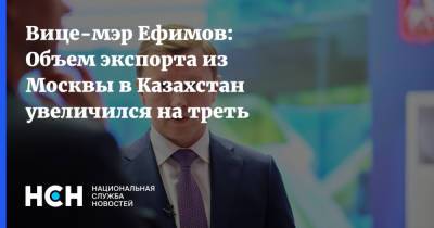 Владимир Ефимов - Вице-мэр Ефимов: Объем экспорта из Москвы в Казахстан увеличился на треть - nsn.fm - Москва - США - Казахстан - Белоруссия