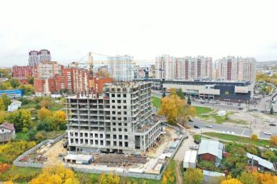 Строительство ЖК с видом на Волгу в Нижнем Новгороде сняли с высоты птичьего полета - vgoroden.ru - Нижний Новгород - Строительство