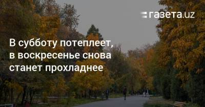В субботу потеплеет, в воскресенье снова станет прохладнее - gazeta.uz - Узбекистан
