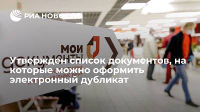 Михаил Мишустин - Правительство утвердило список документов, на которые можно оформить электронный дубликат - ria.ru - Москва - Россия