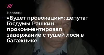 «Будет провокация»: депутат Госдумы Рашкин прокомментировал задержание с тушей лося в багажнике - tvrain.ru - Саратовская обл.