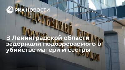 СК: в Ленинградской области задержали подозреваемого в убийстве свой матери и сестры - ria.ru - Россия - Ленинградская обл. - Санкт-Петербург