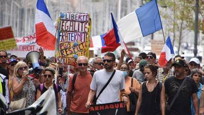Во Франции - Во Франции прошли протесты против COVID-пропусков - iz.ru - Израиль - Франция - Париж