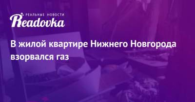 В жилой квартире Нижнего Новгорода взорвался газ - readovka.news - Нижний Новгород - Ногинск - Нижний Новгород