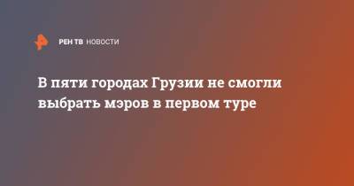 Каха Каладзе - Ника Мелия - В пяти городах Грузии не смогли выбрать мэров в первом туре - ren.tv - Грузия - Тбилиси