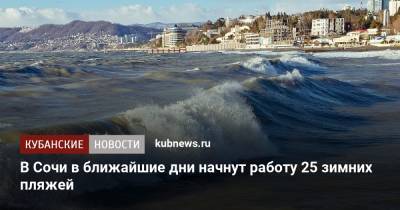 Алексей Копайгородский - В Сочи в ближайшие дни начнут работу 25 зимних пляжей - kubnews.ru - Сочи