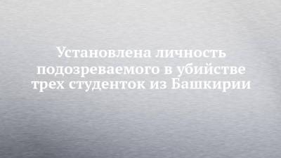 Установлена личность подозреваемого в убийстве трех студенток из Башкирии - chelny-izvest.ru - Россия - Башкирия - Оренбургская обл.