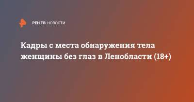 Кадры с места обнаружения тела женщины без глаз в Ленобласти (18+) - ren.tv - Ленинградская обл. - р-н Всеволожский