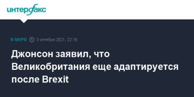 Борис Джонсон - Джонсон заявил, что Великобритания еще адаптируется после Brexit - interfax.ru - Москва - Англия - Великобритания