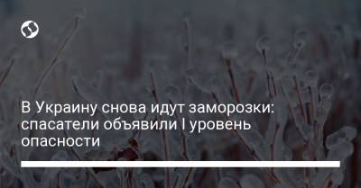 В Украину снова идут заморозки: спасатели объявили I уровень опасности - liga.net - Украина - Киев - Киевская обл.