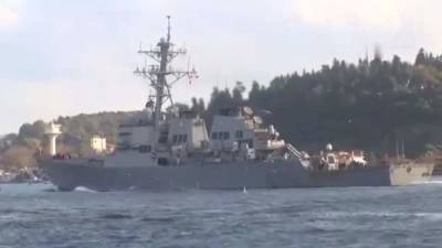 Опубликовано видео прохода эсминца США по Босфору перед учениями НАТО - iz.ru - Россия - США - Израиль