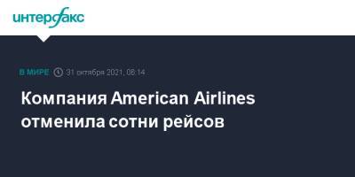 Компания American Airlines отменила сотни рейсов - interfax.ru - Москва - США